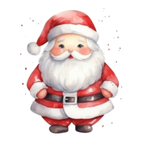 linda acuarela Papa Noel claus aislado png