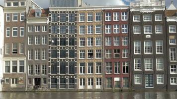 Dutch houses on waterside, Amsterdam video