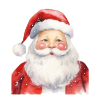 carino acquerello Santa Claus isolato png