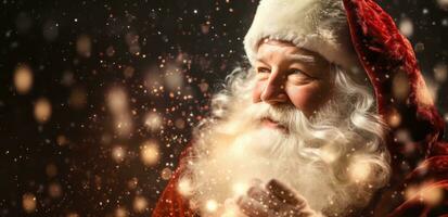 Santa Claus background with bokeh photo