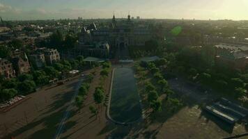 Kunst Platz und rijksmuseum Antenne Aussicht von Amsterdam video