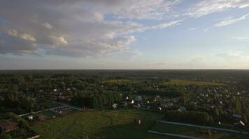 Russian countryside in summer, aerial view video