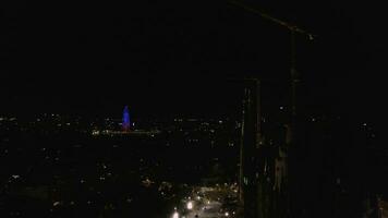 Barcelona Antenne Aussicht beim Nacht video