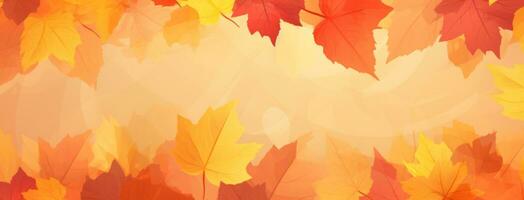 Abstract background with autumn leaves photo