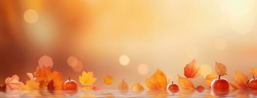 Abstract background with autumn leaves photo