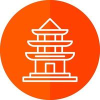 Pagoda Vector Icon Design