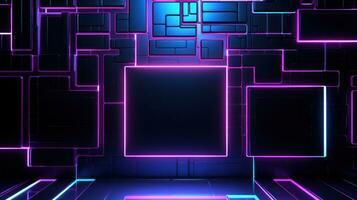 3D vivid neon lights background photo