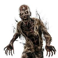 Scary Zombie isolated photo