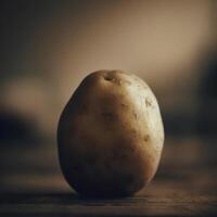 Potato on the table. AI Generative photo