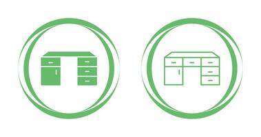 Table with Drawers Vector Icon