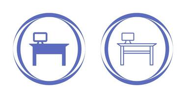 Office Desk Vector Icon