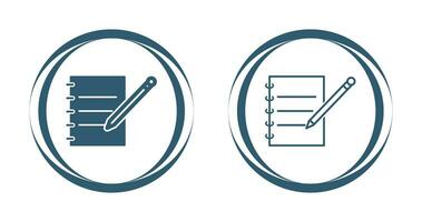 Notebook and Pen Vector Icon