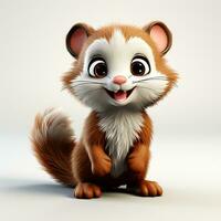 cute 3d mink cartoon photo