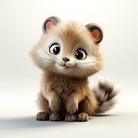 cute 3d mink cartoon photo