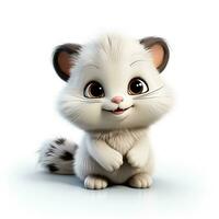 cute 3d mink cartoon photo