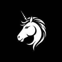 unicornio - negro y blanco aislado icono - vector ilustración