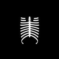 Rib Cage, Minimalist and Simple Silhouette - Vector illustration