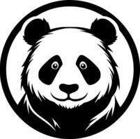 panda - minimalista y plano logo - vector ilustración