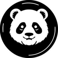 Panda, Black and White Vector illustration