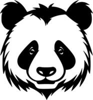 panda - negro y blanco aislado icono - vector ilustración