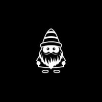 Gnome, Black and White Vector illustration