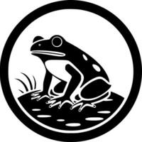 Frog, Black and White Vector illustration