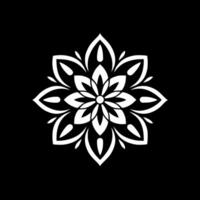 Flower - Black and White Isolated Icon - Vector illustration