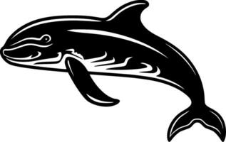 Whale, Minimalist and Simple Silhouette - Vector illustration