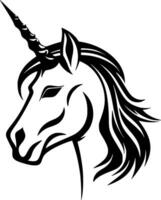 unicornio - minimalista y plano logo - vector ilustración