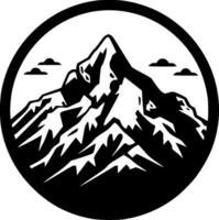 Mountain, Black and White Vector illustration