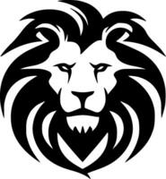 Lion, Black and White Vector illustration