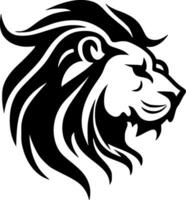 Lion, Black and White Vector illustration