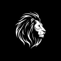 Lion, Black and White Vector illustration