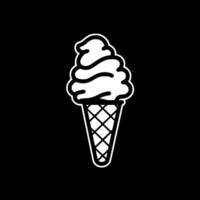 Ice Cream - Black and White Isolated Icon - Vector illustration