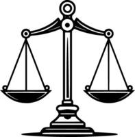 Justice, Minimalist and Simple Silhouette - Vector illustration