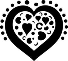 Heart - Black and White Isolated Icon - Vector illustration