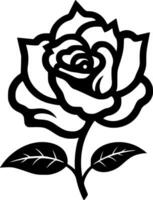 Flower, Black and White Vector illustration