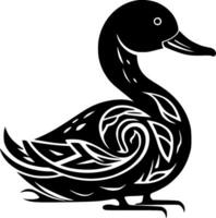 Duck, Minimalist and Simple Silhouette - Vector illustration