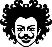 Clown, Minimalist and Simple Silhouette - Vector illustration