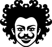 Clown, Minimalist and Simple Silhouette - Vector illustration