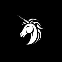 unicornio - minimalista y plano logo - vector ilustración