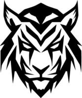 Tiger, Black and White Vector illustration