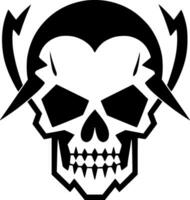 Skull, Black and White Vector illustration