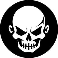 Skull - Black and White Isolated Icon - Vector illustration