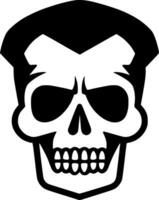 Skull, Black and White Vector illustration