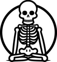 Skeleton - Black and White Isolated Icon - Vector illustration