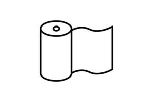 Fabric roll icon. Icon related to textiles and sewing. Line icon style. Simple vector design editable