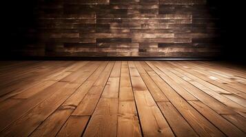 AI Generative wooden floor with a wooden background photo