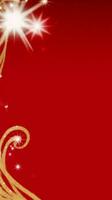 AI Generative red christmas background with white star snowflakes sparkles and copy space for text photo