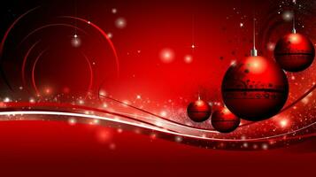 AI Generative red abstract christmas background photo